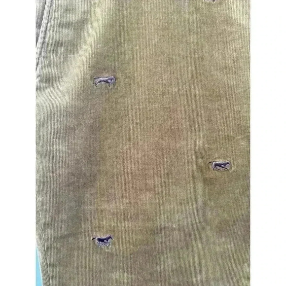 Brooks Brothers Men's Milano Fit Corduroy Pants Brown 36x32 Embroidered Horses - Picture 4 of 7